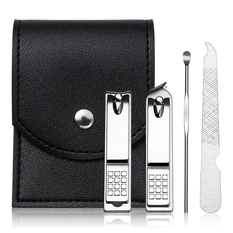 Zestaw narzędzi do manicure 4 szt. w etui czarny - obrazek 4