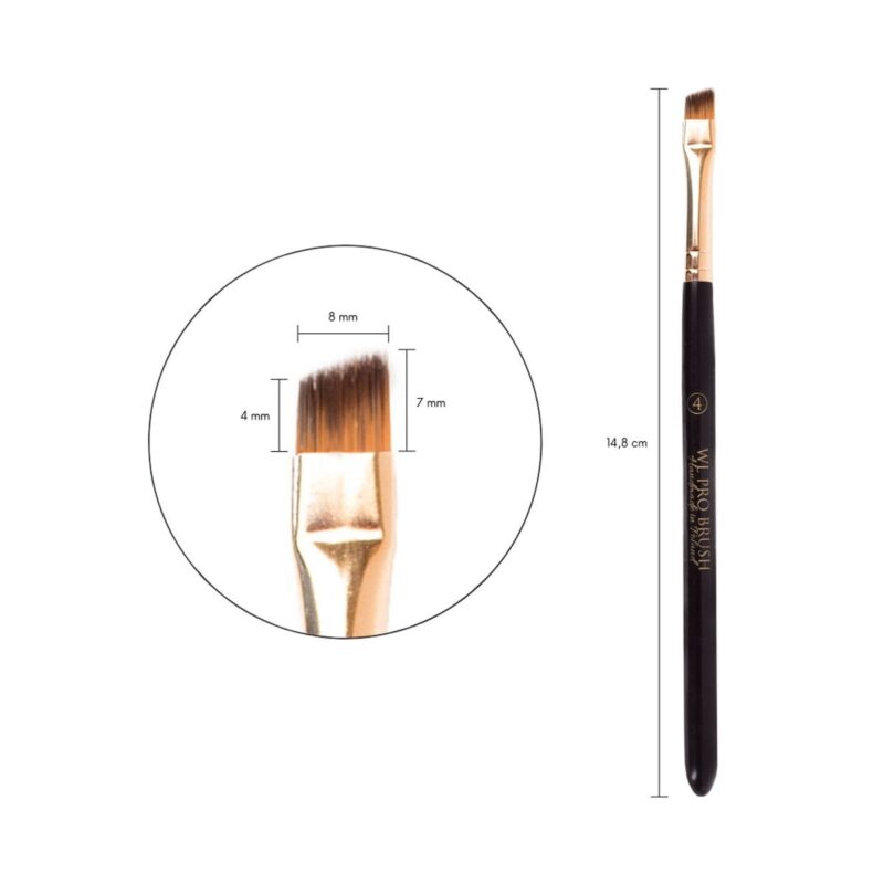 Wonder Lashes pędzelek do brwi skośny większy WL PRO BRUSH 4 - obrazek 3