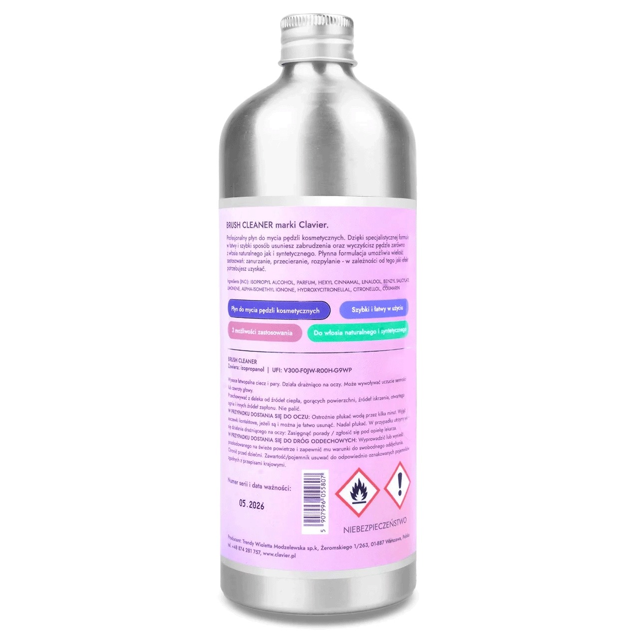 Clavier Brush Cleaner cleaner do mycia pędzli 500ml - obrazek 2