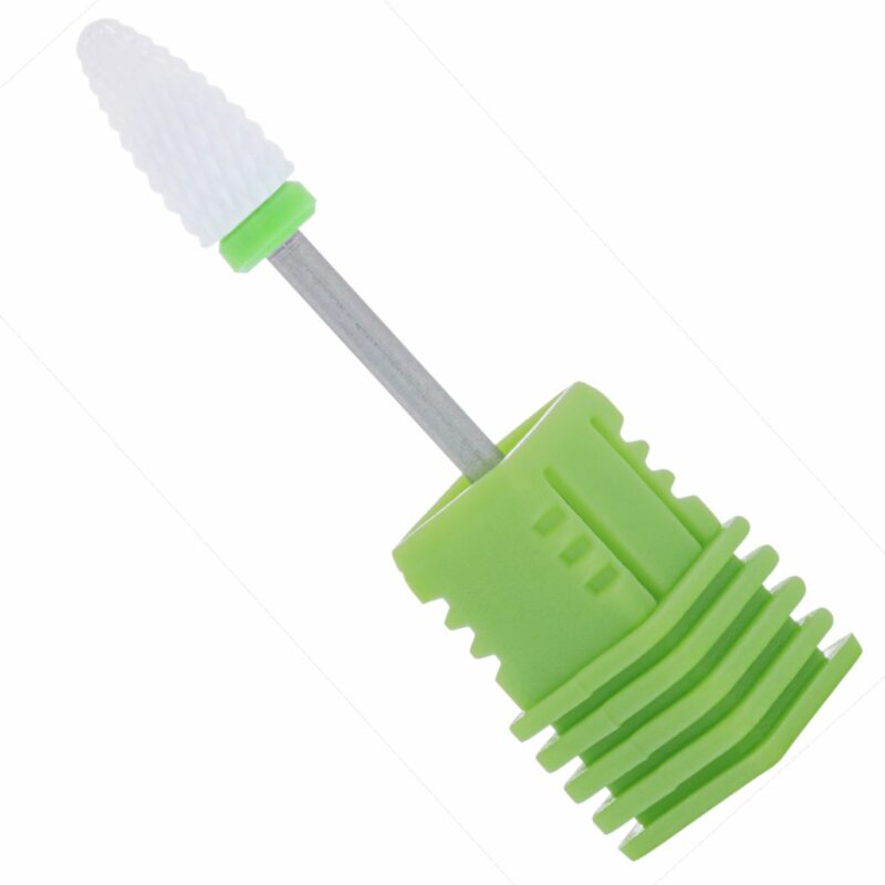 Frez ceramiczny pełny płomień zielony stożek CB013 Mani King