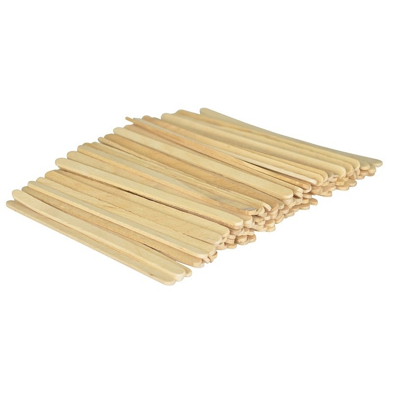 Szpatułki drewniane patyczki do wosku 100 szt. wąskie - obrazek 2