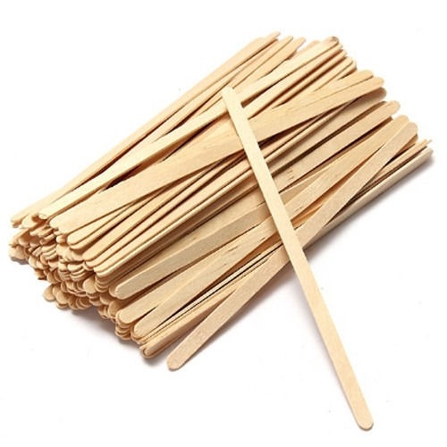 Szpatułki drewniane patyczki do wosku 100 szt. wąskie