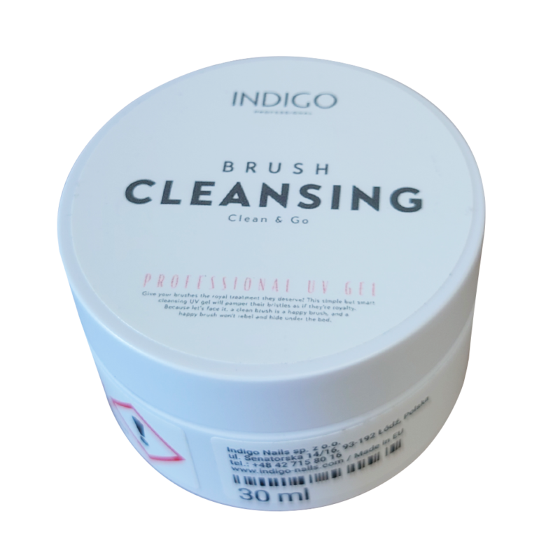 Indigo Brush Cleansing UV GEL 30ml preparat do czyszczenia pędzli - obrazek 2